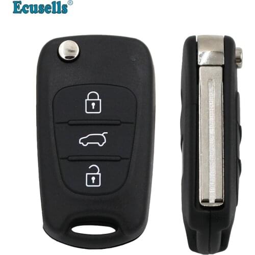3 Buttons Replacement balnk Flip Remote Key Shell for Kia Rio Soul Ceed SORENTO SPORTAGE Optima Uncut Blade