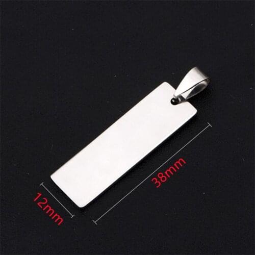 5pcs Stainless Steel Necklace Pendant Stamping Blank Tags Pendant Charms for DIY Necklace Jewelry Findings