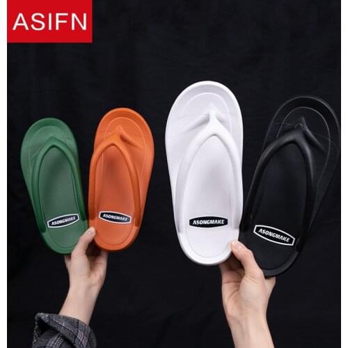 ASIFN New Summer Womens Slippers High Quality Beach Sandals Non-slip Zapatos Hombre Casual Shoes Slippers Wholesale Flip Flops