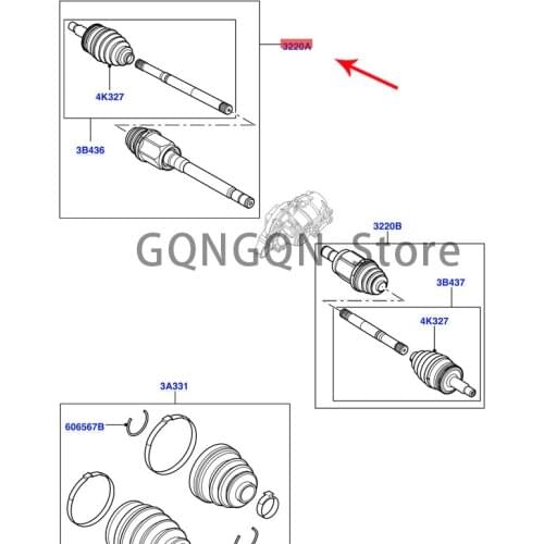 CAR axle assembly, front right 2010-2021lan dro ve rdi sco ver y4 front axle axle half shaft assembly inner and outer ball cage