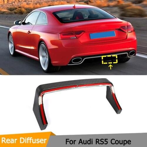 Car Rear Bumper Lip Diffuser Spoiler for Audi A5 RS5 2012 - 2016 Rear Lip Bumper Guard Protector Carbon Fiber