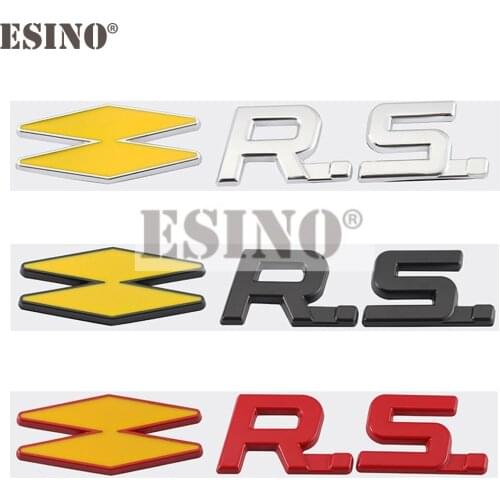 Car Styling 3D Metal Chrome Zinc Alloy Emblem Badge for Renault RS Clio Captur Megane Kadjar Arkana Koleos Sandero Safrane