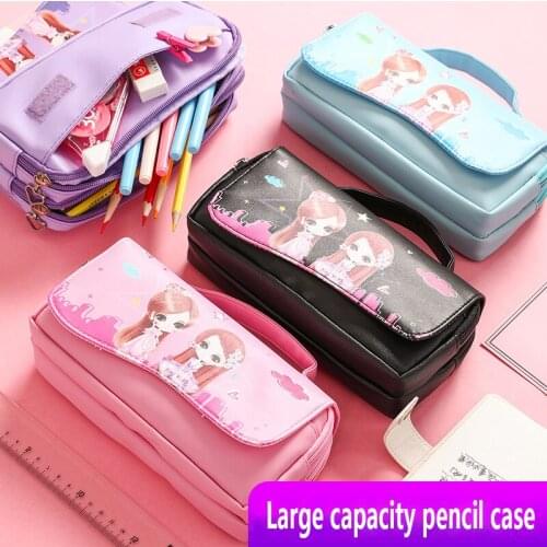 Large capacity pencil case pencil case makeup pencil case MBD021-024-7 cute pencil case female pencil case school pencil case