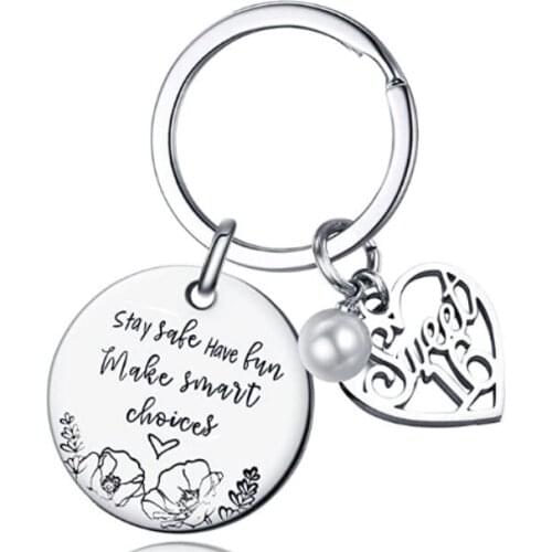 Daddy No Matter How Old I Get I Will Always Be Your Little Girl KeyChain Stainless Steel Keychains for Dad Gifts Jewelry Associ