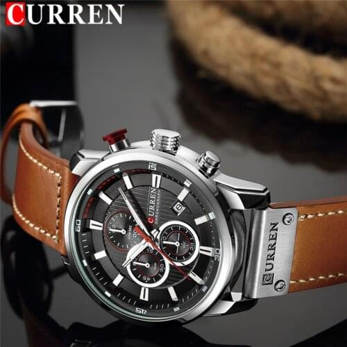 Top Brand Luxury Chronograph Quartz Watch Men Sports Watches Military Army Male Wrist Watch Clock CURREN relogio masculino 8291