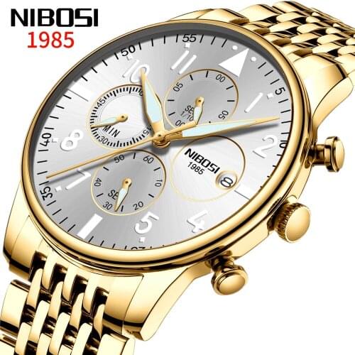 Relogio Masculino NIBOSI Men Watches Waterproof Quartz Business Men Watch Top Brand Luxury Casual Military All Dials Work Clock