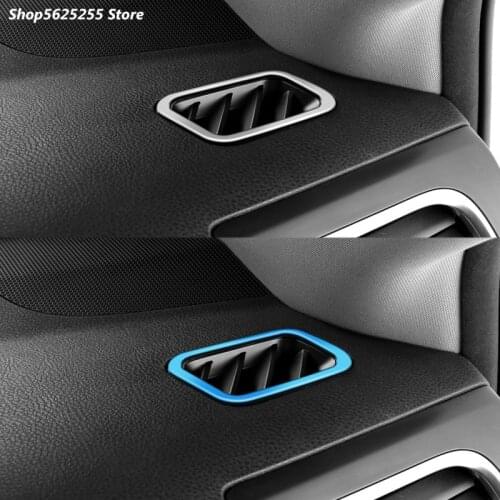 For Toyota Highlander 2020 Accessories 2017 2018 2021 Dashboard Air Outlet Decorative Ring Stainless Steel Protector Cover