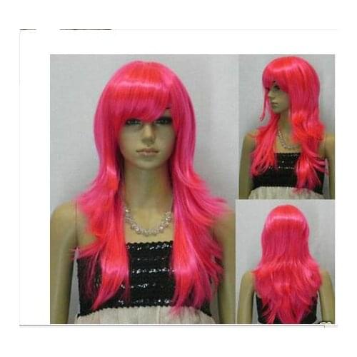 Zhaoxia++01512@Q8++Type524 Cosplay Long Straight Rose red Wig