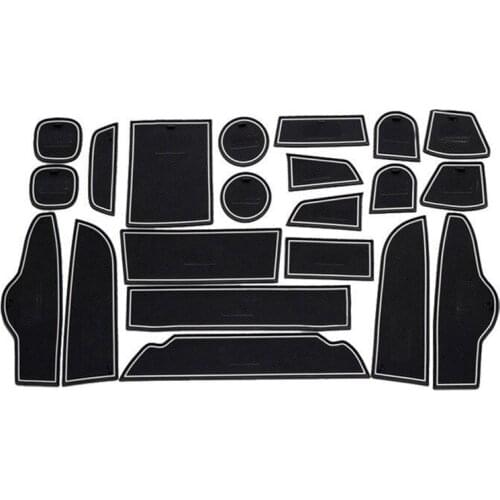 21pcs Non-Slip Rubber Interior Car Door Armrest Storage Panel Mat Cup Holder Slot Pad Cover For BMW F25 X3 2011~14,X4 2013~15