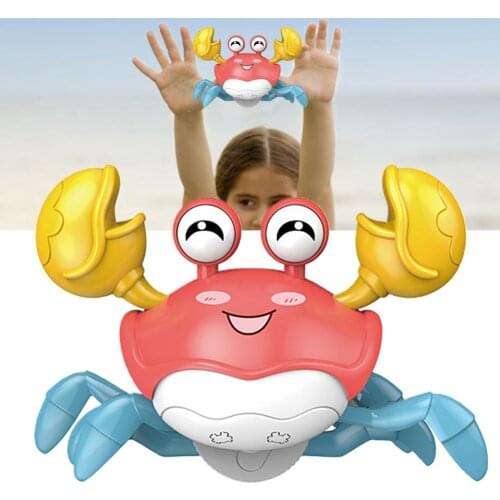Electric Voice Control Light Projection Simulation Crab Children Educational Toy Interesting Childrens Toys Gift