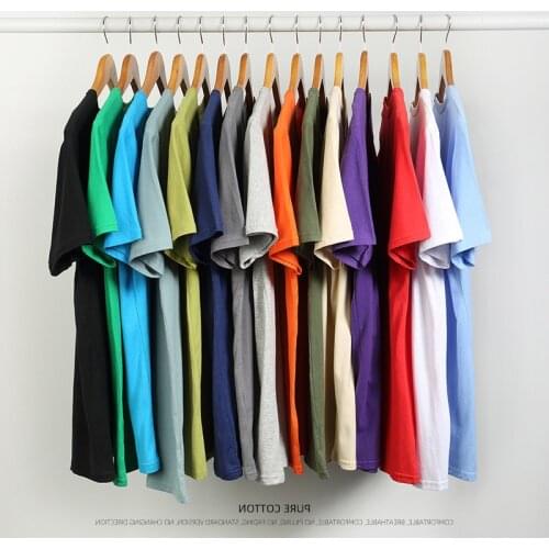 2021 Solid color T Shirt Mens Black off white 100% cotton T-shirts Summer Skateboard Tee Boy Skate Tshirt Tops streetwear 4XL