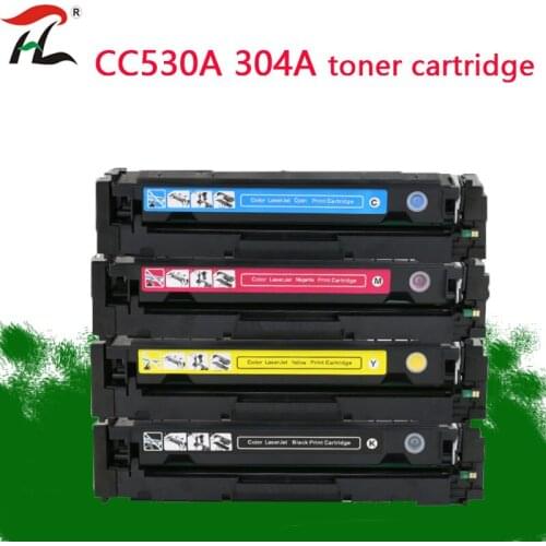 304A Compatible Toner Cartridge CC530A CC531A CC532A CC533A for HP Color LaserJet CM2320nf CP2025 CM2320fxi CM2320n CM2320nf