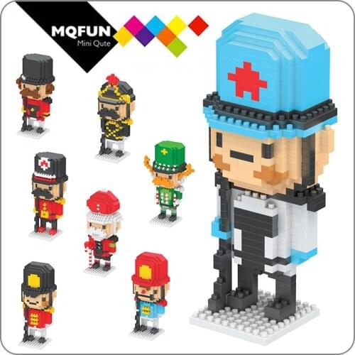 BOYU cartoon The Nutcracker British soldier diamond building blocks bricks 3D Assembly DIY model action figures educational toy