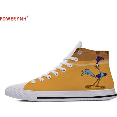 Mens Casual Shoes Wile E. Coyote Classic Top Road Runner Sneakers 3D Printing Logo Man Breathable Mesh Shoes