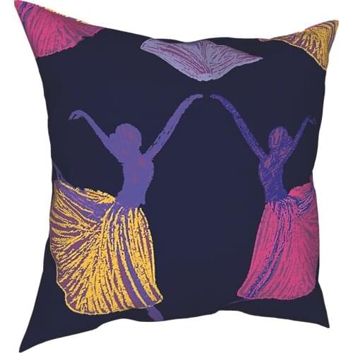 Ballet Aesthetic Flower Pillow Cover Home Decor Ballerina Cushions Throw Pillow for Sofa Double-sided Printing Gift Idea