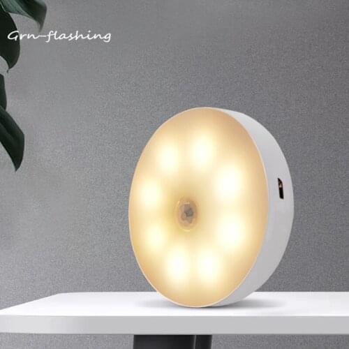 700mah PIR Motion Sensor Night Lights USB Recharge Night Lamp for Bedroom Stair Corridor Baby Room Cabinet Closet Wall Lamp
