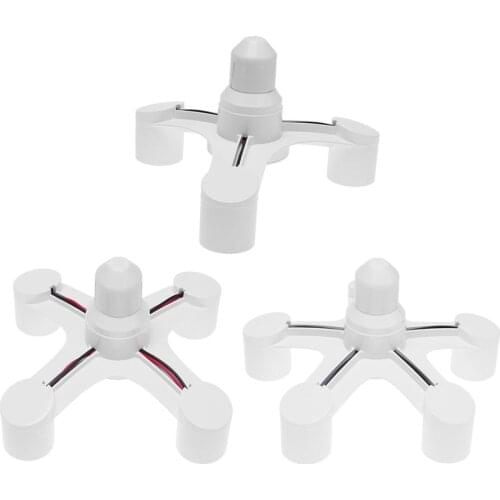 E27 to E27 LED Bulb Lamp Holder 3in 1/4in 1/5in 1E27 Base Socket Splitter LED Lamp Socket Light Bulb Adapter Holder dropshipping