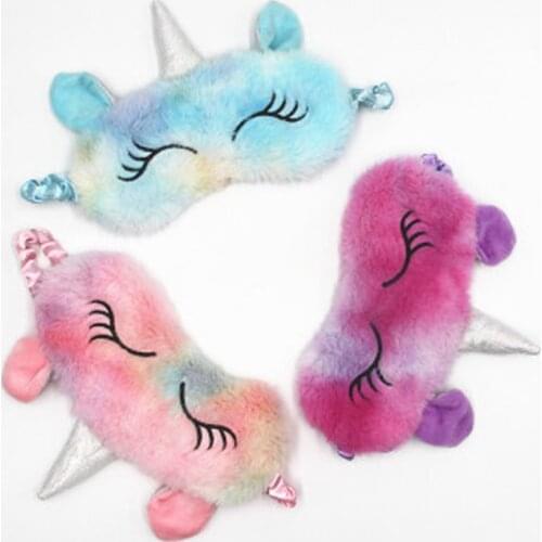 Plush Sleeping Eye Mask Anime Cute Kids Sleep Mask Cartoon Eye Cover Travel Eye Blindfolds Eye Band Shade Eye Mask