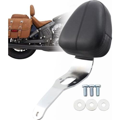 Motorcycle Black Driver Backrest Pad Sissy Bar Quick Release Detachable Seat Support For Indian Scout 16-19 Sixty Scout 15-Up