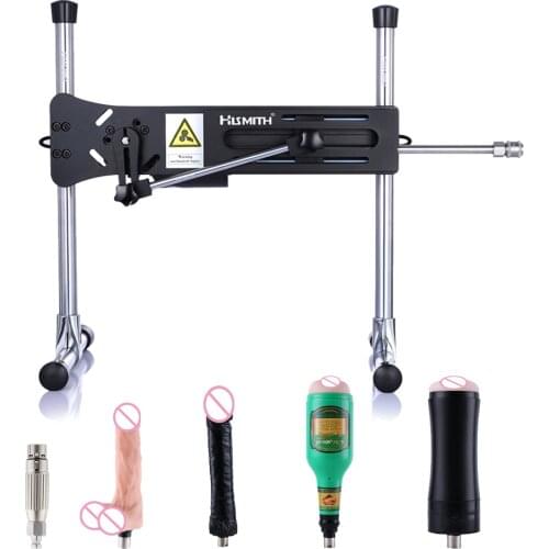 HISMITH Quiet Premium Sex Machine with 2 dildoes 2 Masturbation Cup Kliclok 90 degree adjustable sex products free 6pcs sex toys