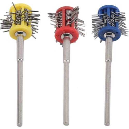 Polishing Brushes Professional 2pcs Pro-Texturning 1mm Wire Jewelry Brush Making Tool With Handle Jewellery Tools For Jeweler