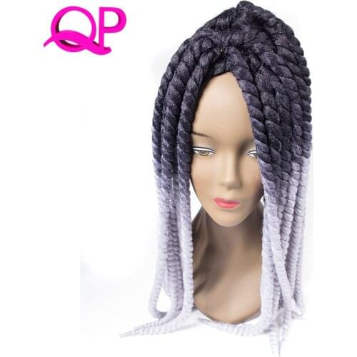 QP hair 22 Strands 8 inch Ombre Jumpy Wand Curl Crochet Braids 22 Roots Jamaican Bounce Synthetic Crochet Hair Extension