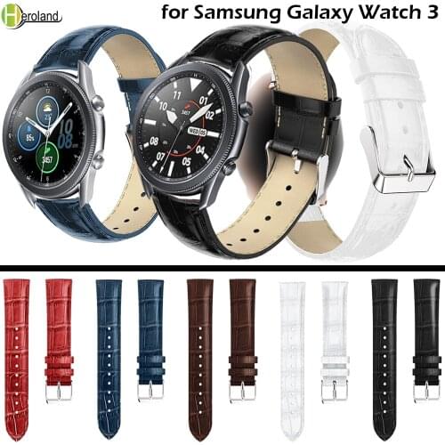 Watchband strap for Samsung Galaxy Watch 3 41mm 45mm smart wristband Bracelet Genuine Leather Accessories belt new