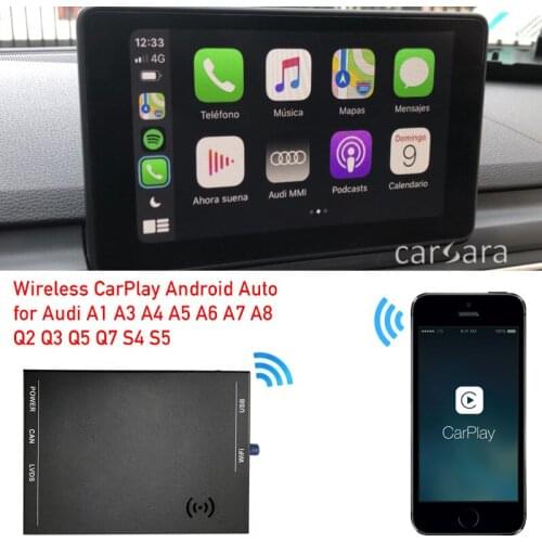 A6 A7 C7 facelift head unit screen wireless carplay interface module box android auto add-on S6 mmi radio system multimedia