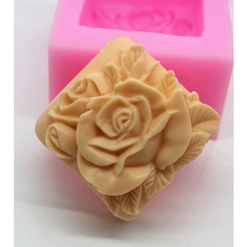 C472 rose bud mold silicone chocolate mould soap mould double sugar cake mold for cake decoration