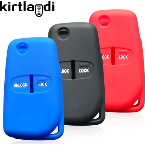 Silicone 2 Button Modified Flip Folding Remote Key cover Shell Case for Mitsubishi Outlander ASX Lancer Montero Pajero Mini L200