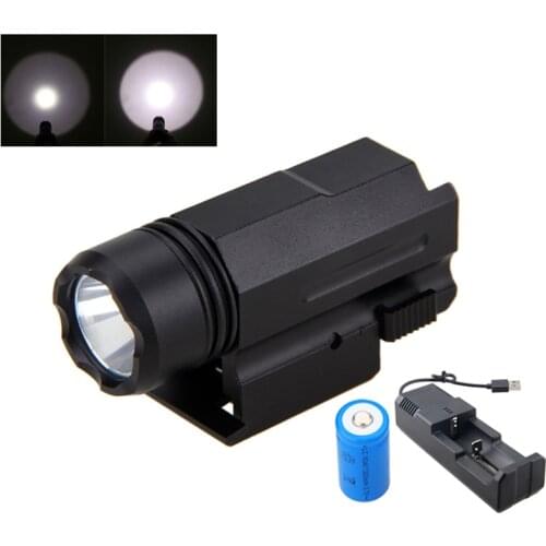 3000LM XPE Q5 LED Hunting Light with Weaver Picatinny Mount Gun 3 Modes Tactical Torch Light+Battery+Charger
