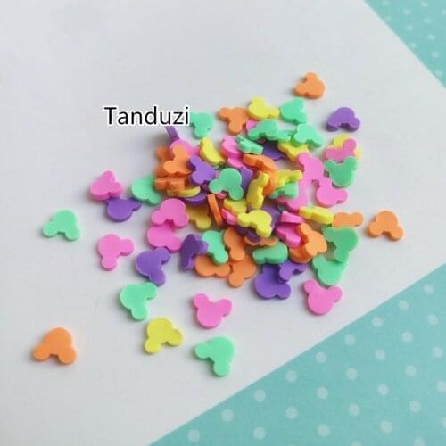 Tanduzi 100g Cute Multi Color Mouse Polymer Clay Sprinkles Sweets Deco Parts Clay Flatback Cabochon Simulation Food Decoration