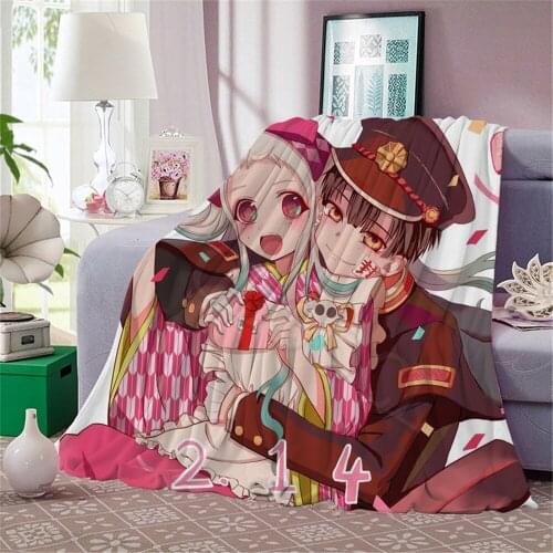 CLOOCL Anime Toilet Bound Hanako kun Flannel Blanket Soft Warm Blanket 3D Print Adult Quilt Beds Sofa Soft Student Blankets
