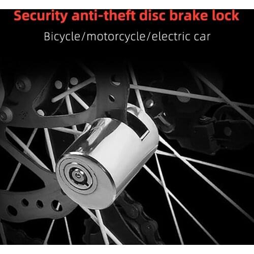 Bicycle Lock Mini Portable Stainless Disc Brake Lock Waterproof MTB Bike Anti-Theft Lock Motorcycle Electric Car Disc Disc Lock