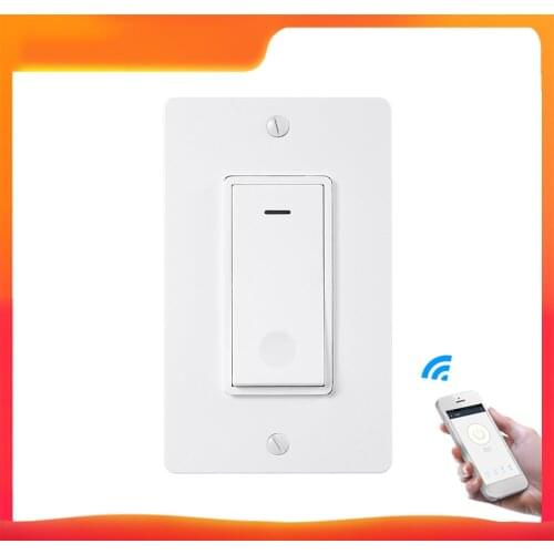 WiFi Intelligent Switch US Standard Button Switch APP Remote Control Switch Compatible with Amazon Alexa/Google Home