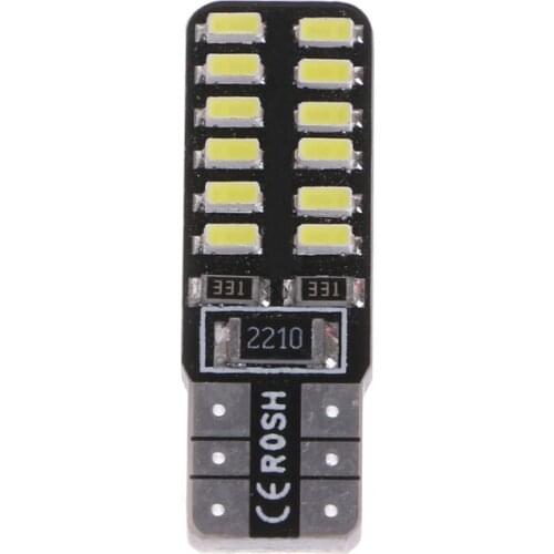 1PC Canbus T10 W5W 3014 SMD 24 LED Car Auto Light Source Bulb Backup Lamp White
