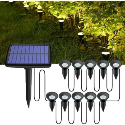 10 in 1 Solar Light RGB Lights Outdoors Waterproof Solar Lawn Lamps Solar Power Light For Garden Path Pool Decoration