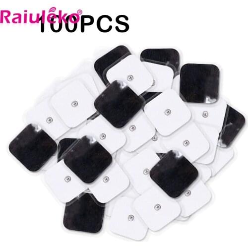 100/50pcs Replacement Electrode Pads 4*4/5*5cm Tens Electrodes for Muscle Stimulator Tens Machine Pads Support Massager Patch