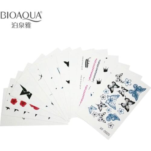 15 Pcs/Set Temporary Tattoo Body Art Crown Bird Letter one-off Fake Tattoo Sticker Lot Colorful Waterproof Transfer Tattoos