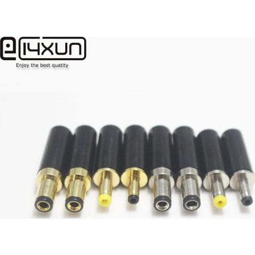 2Pcs Silver/Gold Plated DC Power Plug 5.5x2.5 / 5.5x2.1 / 3.5x1.35/ 4.0x1.7mm DC Male Jack with Wire Clamp Connector for Welding