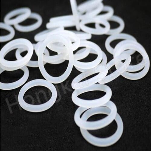 20pcs CS 1.5mm*OD 5-80mm Food Grade Silicone O Ring HIGH TEMP White Ring Gaskets ID 2-77mm Waterproof