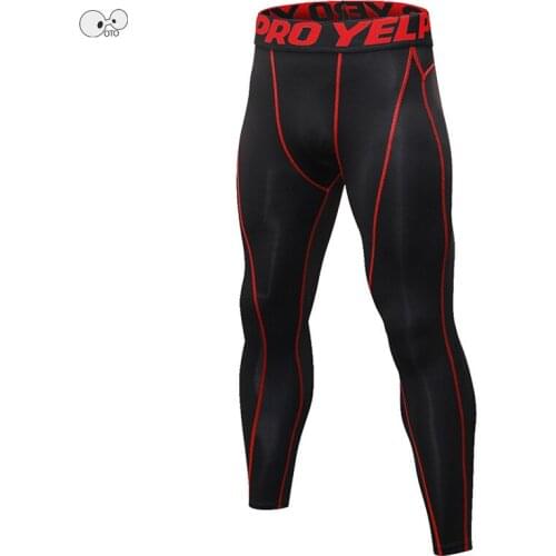2018 New Men Compression Running Pants Classic Quick Dry Skinny Bodysuit Leggings Fitness MMA Rashguard Trousers Gym Tights Male