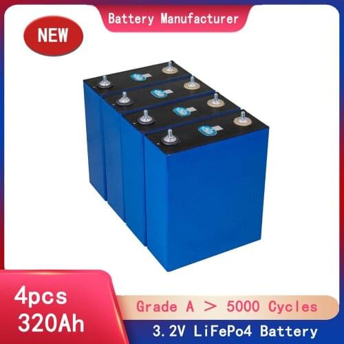 NEW 3.2V 320Ah Lifepo4 Battery Grade A 48V 310AH Rechargeable Battery Pack for RV Solar Energy Storage System US FREE Shippiing