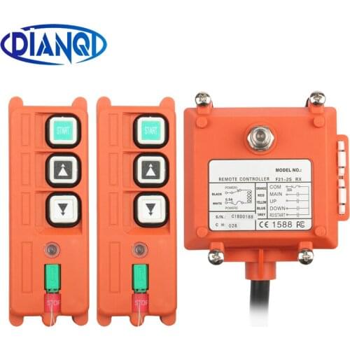 F21-2S 2 transmitters + 1 receiver Wireless Industrial Remote Controller Electric Hoist Remote Control Winding Engine Used