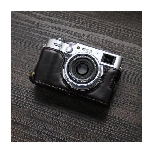 Tripod ball head Quick release plate QR Plate Vertival pedestal For Fujifilm Fuji x100v X-100V Arca-Swiss RRS cowhide Bag Case