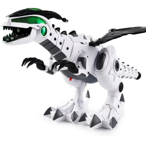 48 CM Spray Dinosaur Electric Mechanical Dragon Kids Robot Pet Toys Lighting Walking Roar Tail Swing Wings Flapping Boys Gifts