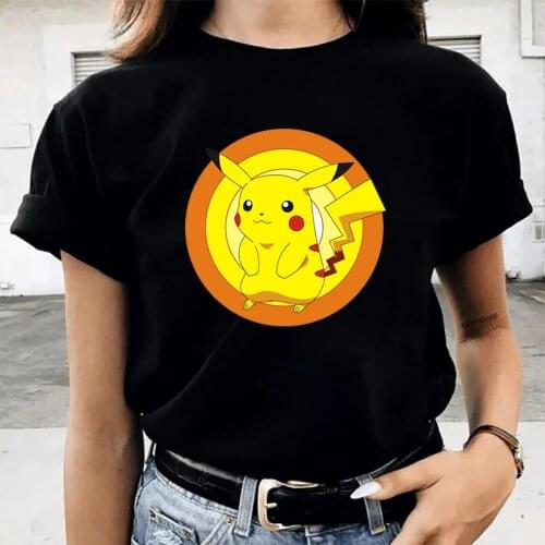 Cotton Custom T Shirt Make Your Design Logo Text Women Print Original Disney Pikachu High Quality Girlfriends Gifts T-shirt Tops