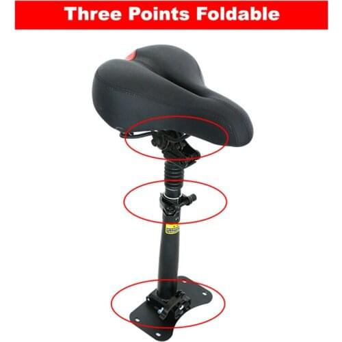 Hoverboard Foldable Seat Electric Scooter Seat Adjustable Shock Absorbing Seat Damping for 2 Wheel Electric Scooter Adult
