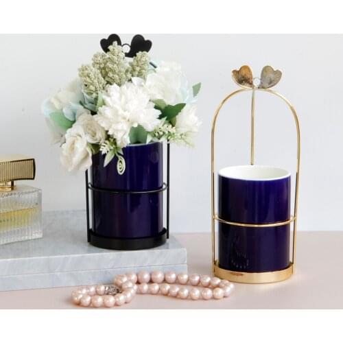 Nordic Style Ceramic Vase Desktop Hanging Flower Pot Cafe Home Decor