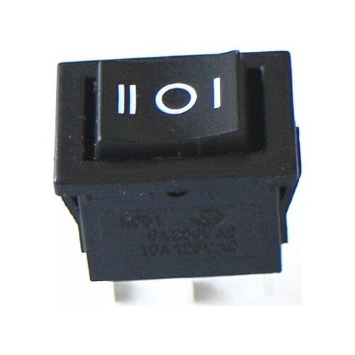JOYING LIANG KCD1-103 ON-OFF-ON Black Rocker Switch 6A 250V AC Power Switch 2PCS